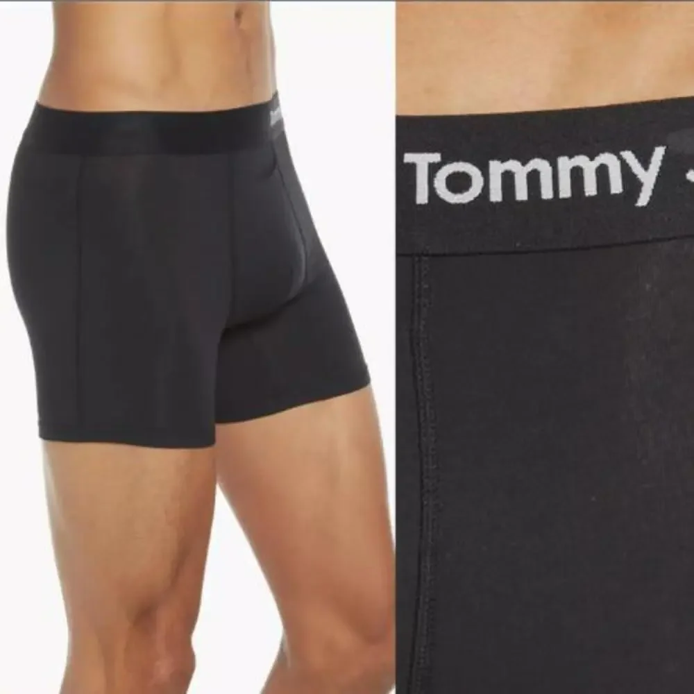 Tommy John Underwear Mens Small Black Stretch Elastic Waist Boxer Briefs SGN1595